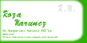 roza maruncz business card